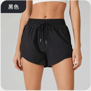 lululemon 運動短褲 女子速幹 透氣寬松 假兩件瑜伽 YK183短褲
